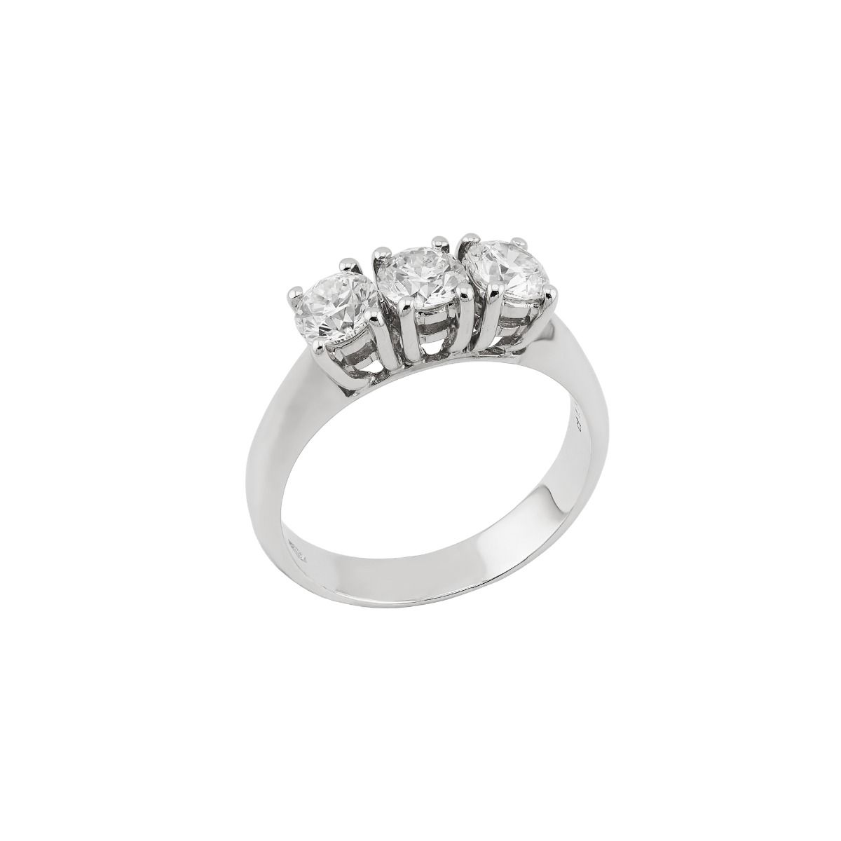 Anello trilogy in oro con diamanti Crivelli 110-90NS