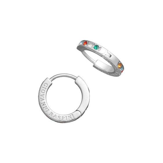 Orecchini cerchi Huggie crystal color 11955 Giovanni Raspini