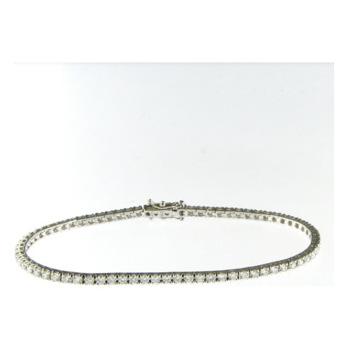 BRACCIALE TENNIS IN ORO BIANCO E DIAMANTI CRIVELLI 329-PRE-B