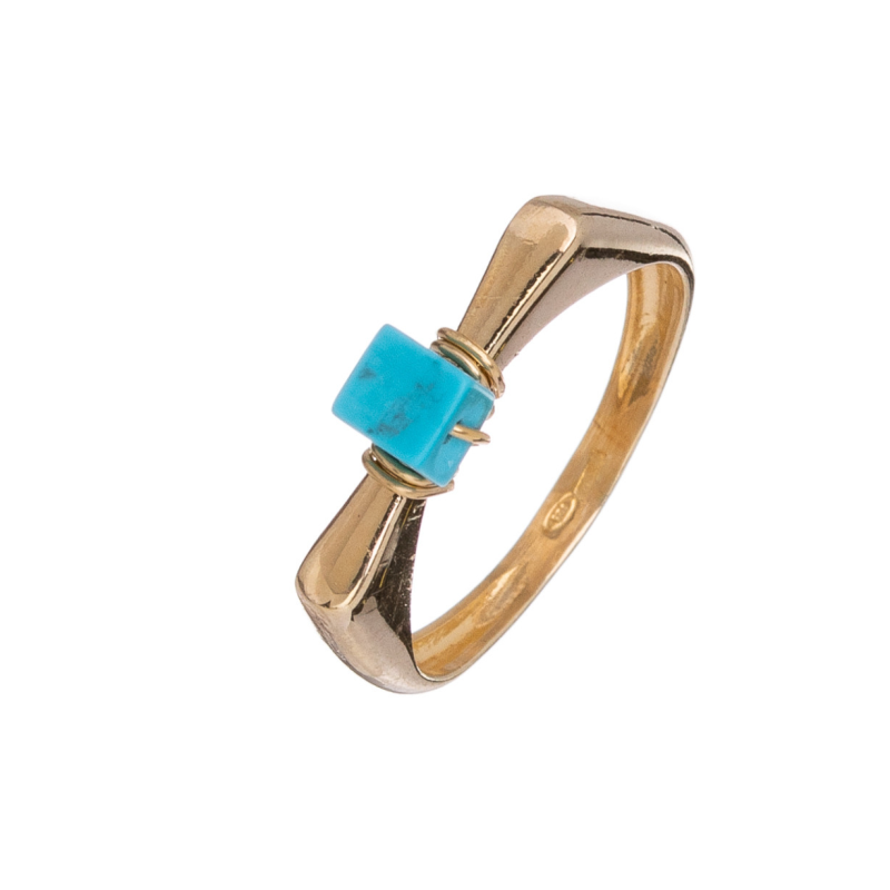 Anello Donna Alisia Barretta Turchese e Cubo Avvolto al3842