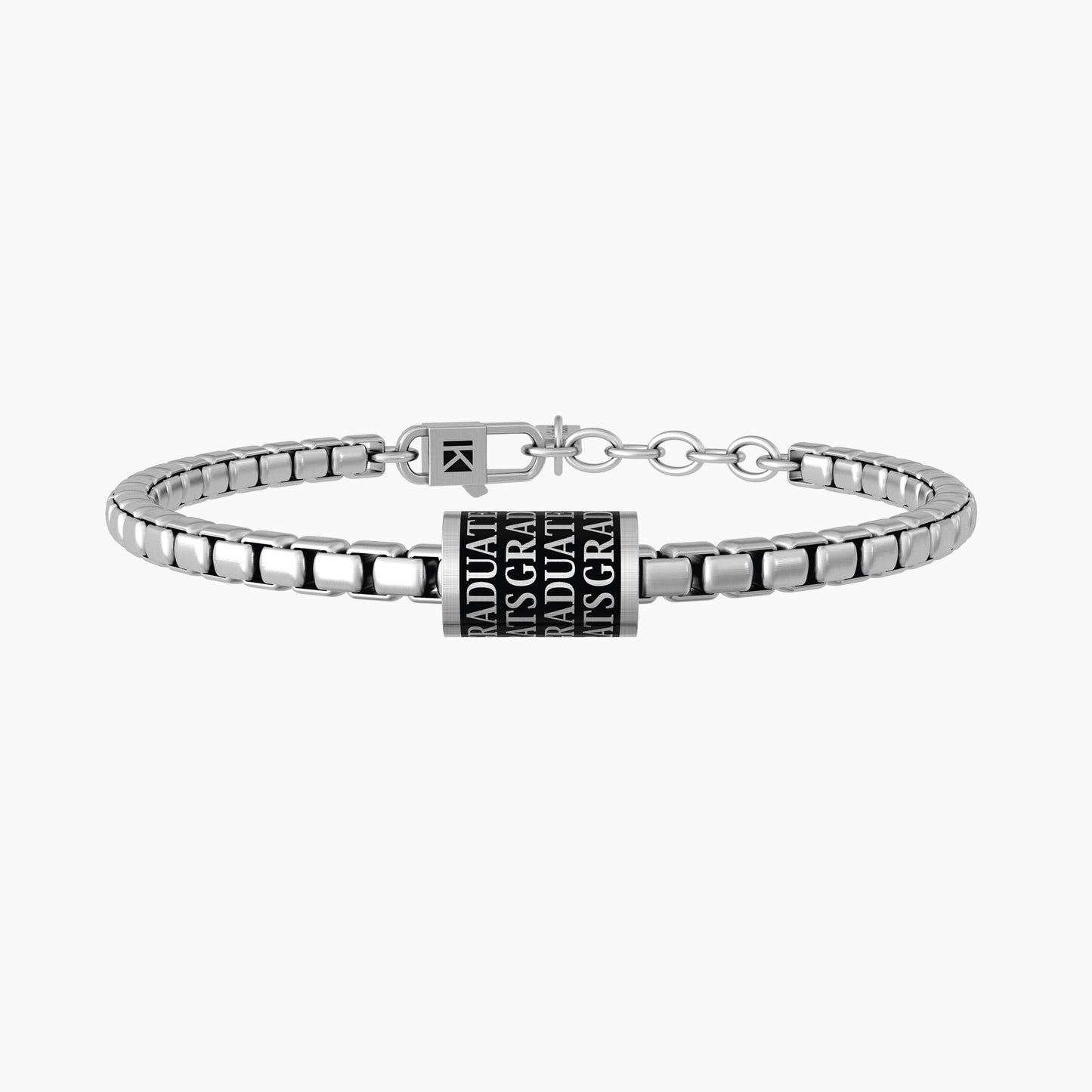 Bracciale in acciaio uomo con frase laurea GRAD | CONGRATULAZIONI 732170