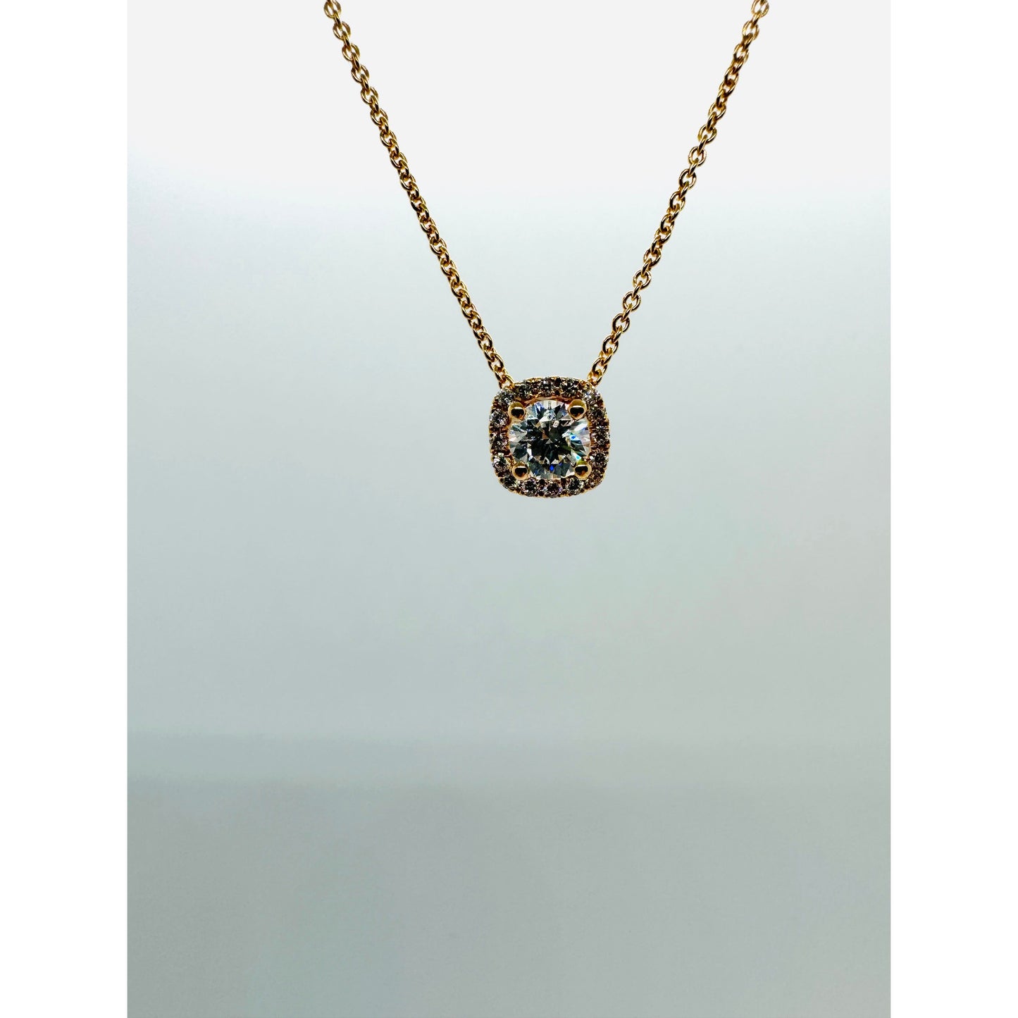 Girocollo punto luce in oro rosa con brillanti Crivelli 234-4503