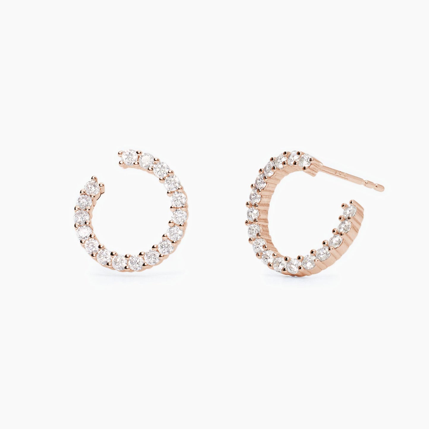 Orecchini in argento placcato oro rosa con zirconi FUTURISTA MABINA 563756
