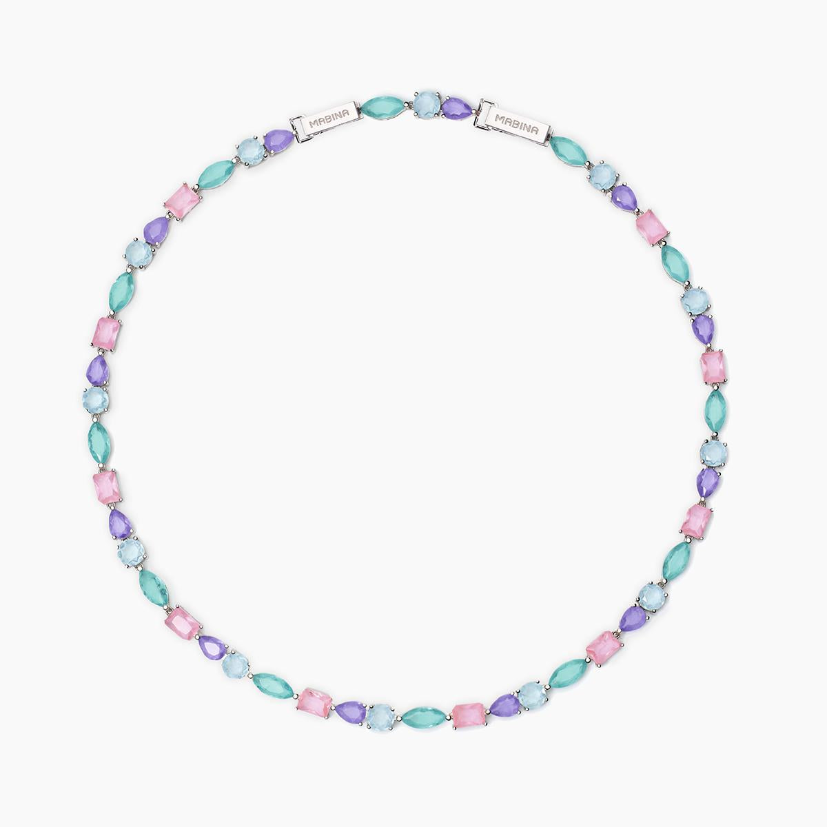 Girocollo donna con fusion stone multicolor SANTORINI Mabina 553717