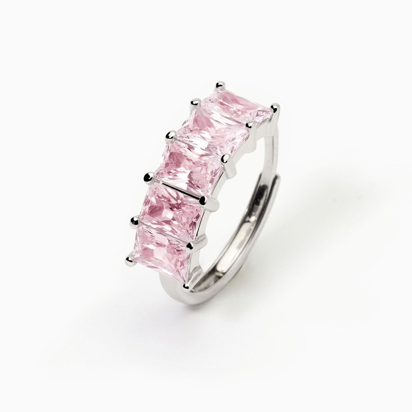 Anello donna in argento con zirconi rosa VALENTINA MABINA 523410