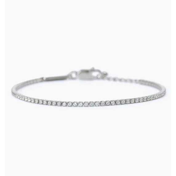 Bracciale tennis uomo zirconi bianchi MINI TENNIS Mabina 533724