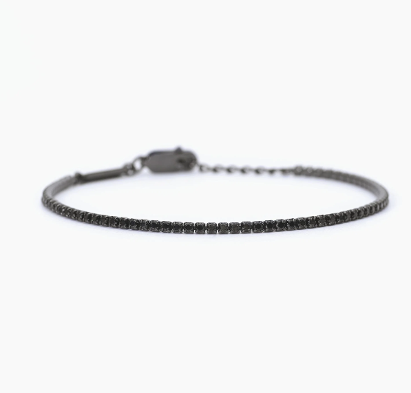 Bracciale tennis uomo zirconi neri MINI TENNIS Mabina 533725