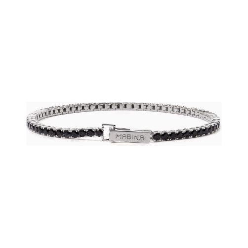 Bracciale Tennis in argento con zirconi neri TENNIS CLUB Mabina 533744
