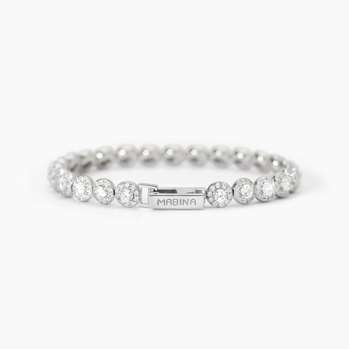 Bracciale tennis in argento con zirconi bianchi MILANESIENNE MABINA 533823-17