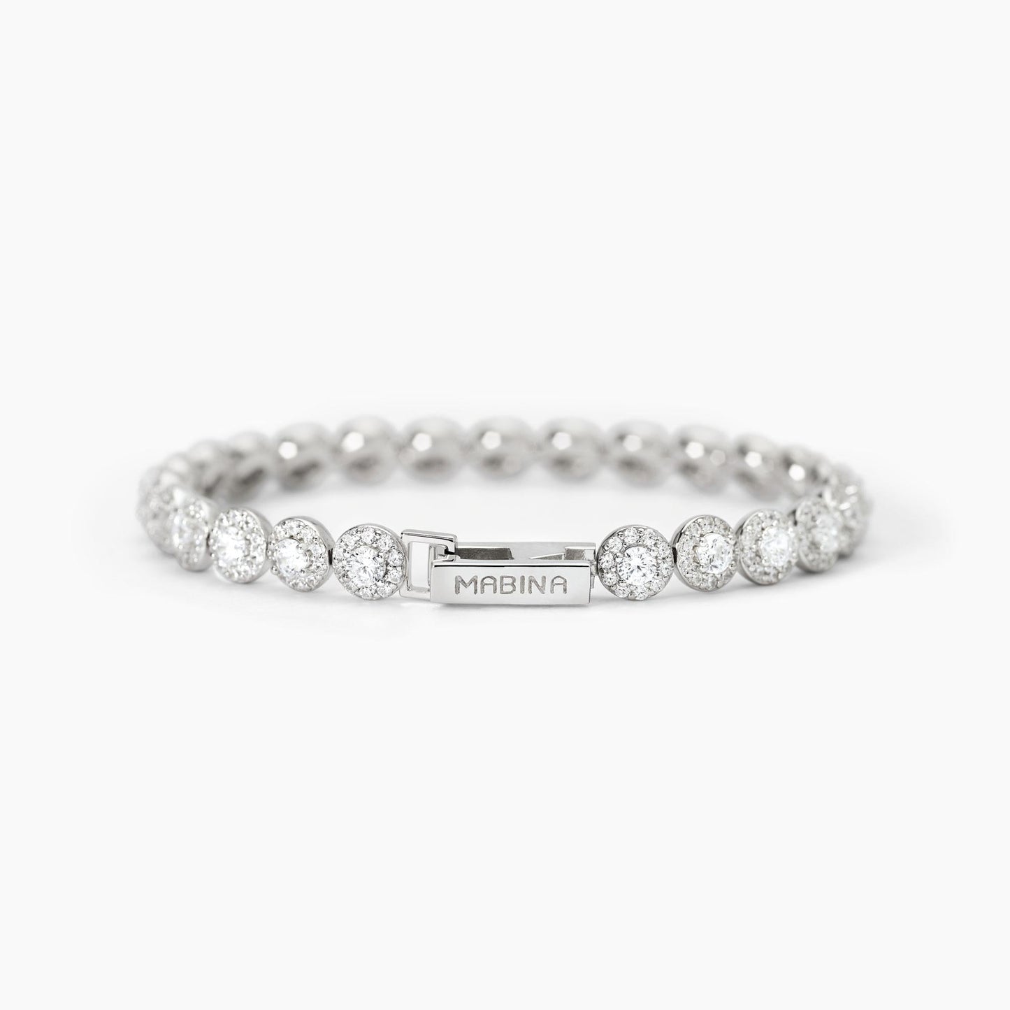 Bracciale tennis in argento con zirconi bianchi MILANESIENNE MABINA 533823-18