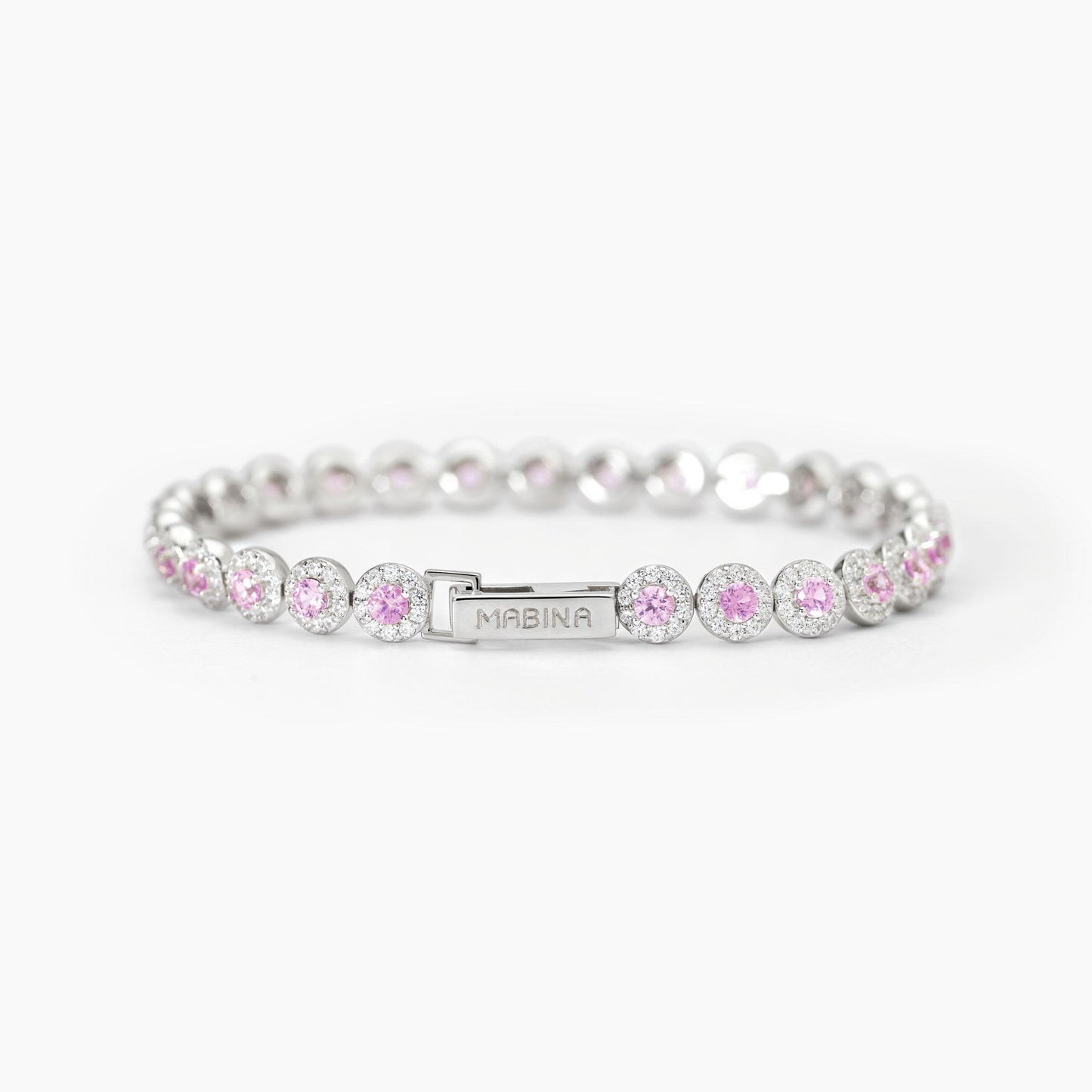 Bracciale tennis in argento con tormalina sintetica MILANESIENNE 533825-18