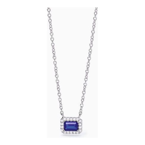 Girocollo in argento con zaffiro sintetico taglio baguette COOL OR RÉTRO? Mabina 553596