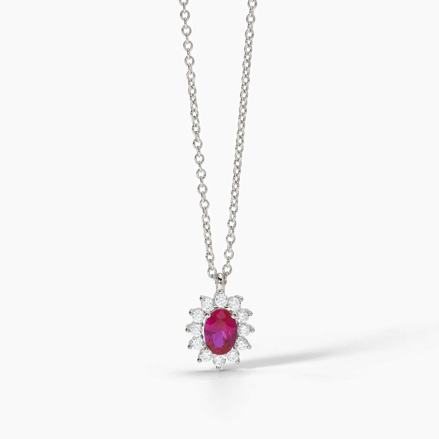 Girocollo in argento con rubino sintetico COOL OR RÉTRO? MABINA 553647