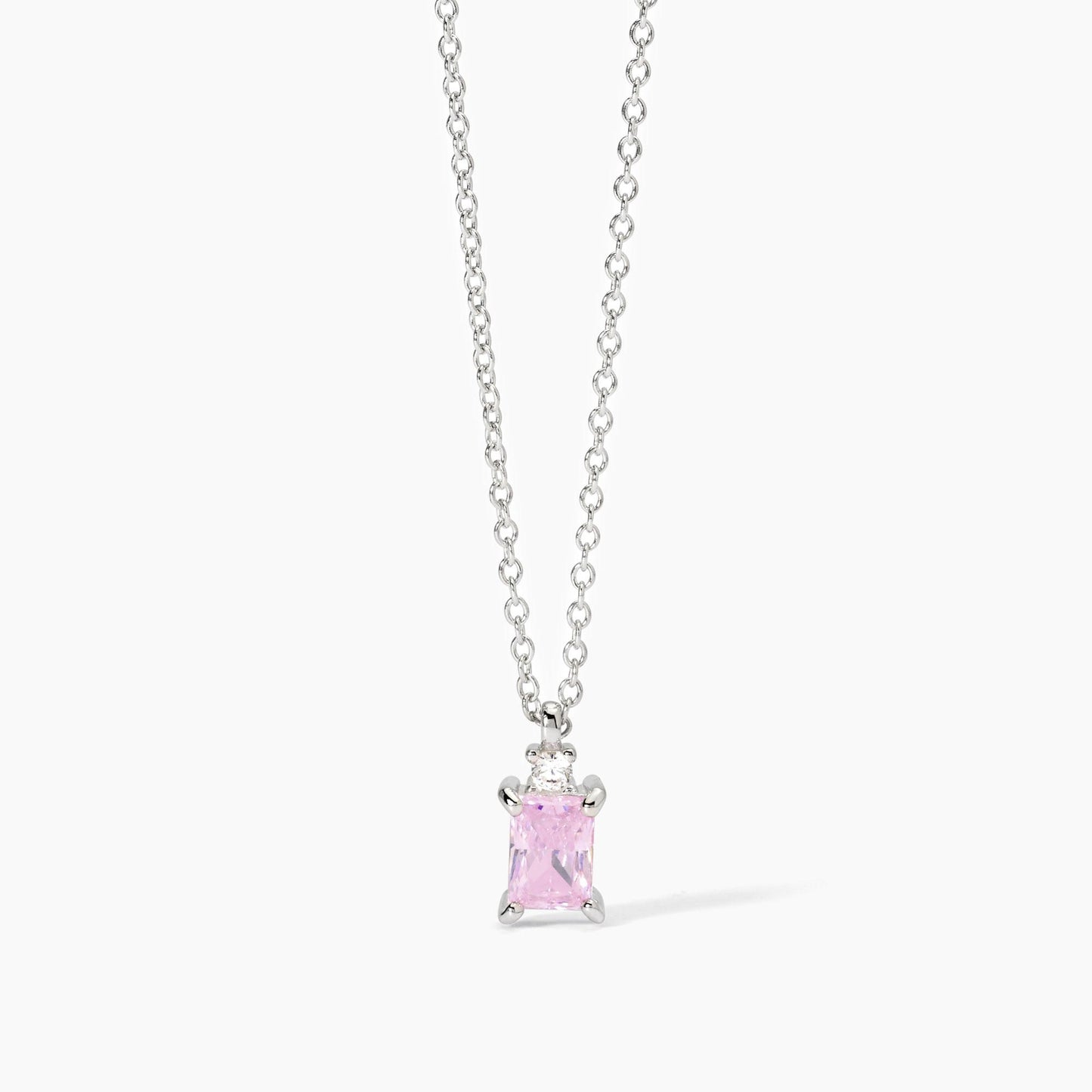Girocollo in argento con zircone rosa BATTITO MABINA 553649