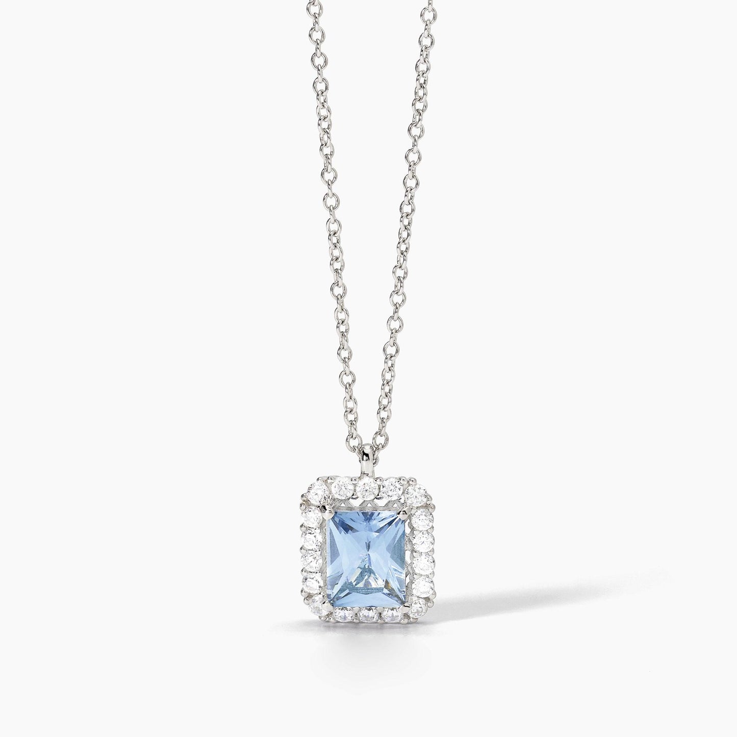 Girocollo in argento con acquamarina sintetica DESIDERIO INFINITO MABINA 553651