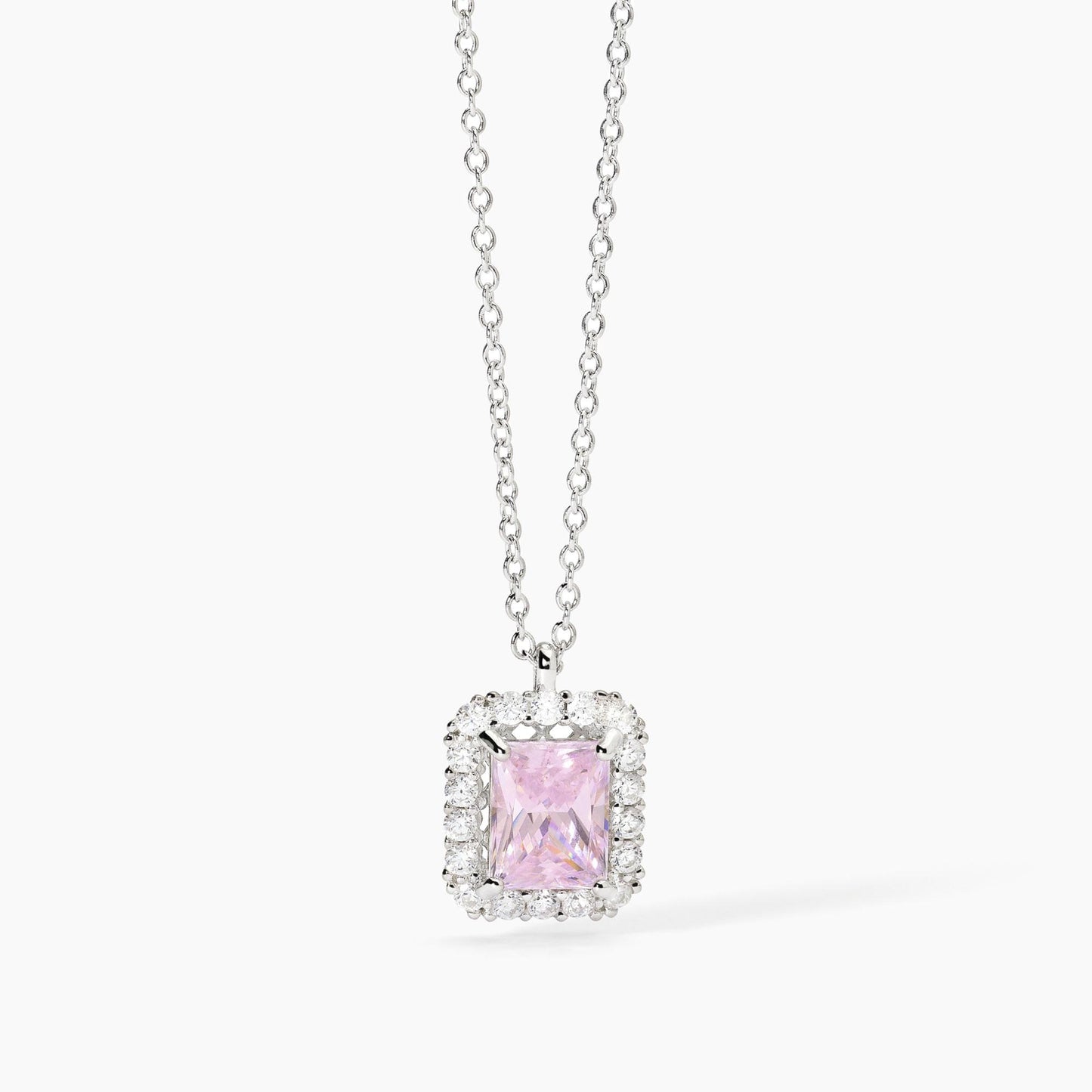 Girocollo in argento con zircone rosa DESIDERIO INFINITO MABINA 553652
