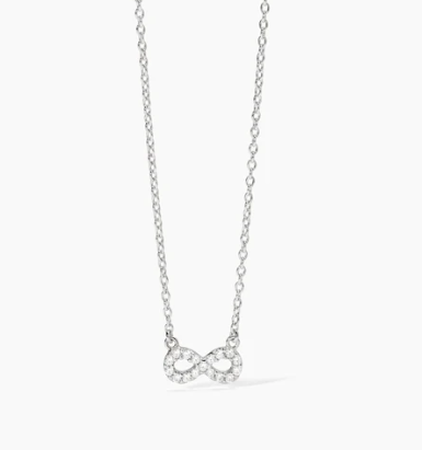 Girocollo da donna in argento con ciondolo infinito e zirconi ENDLESS 553654 Mabina