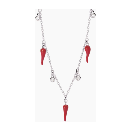 Girocollo con cornetti smaltati OVER THE LUCK Mabina 553712