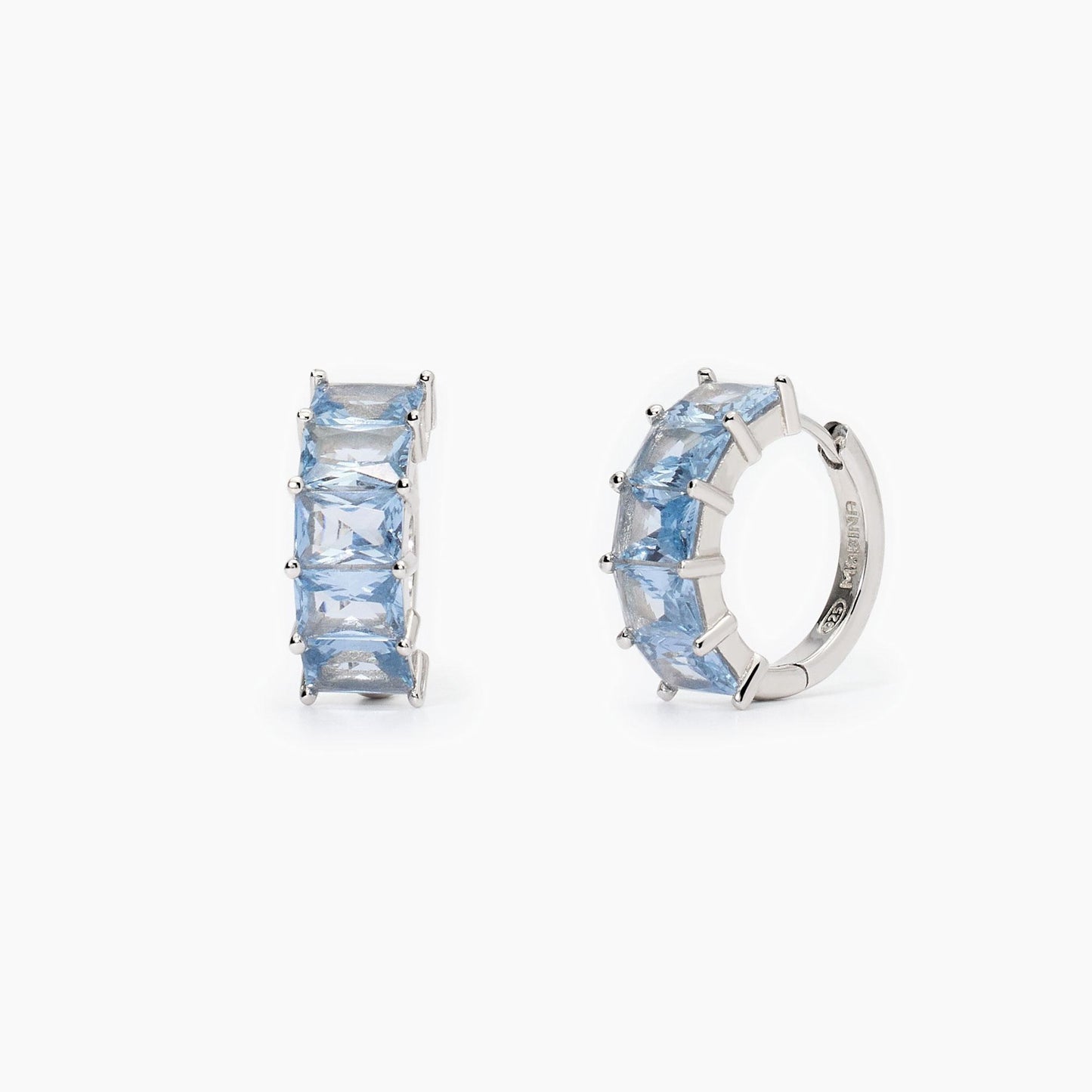 Orecchini in argento con acquamarina sintetica VALENTINA MABINA 563752