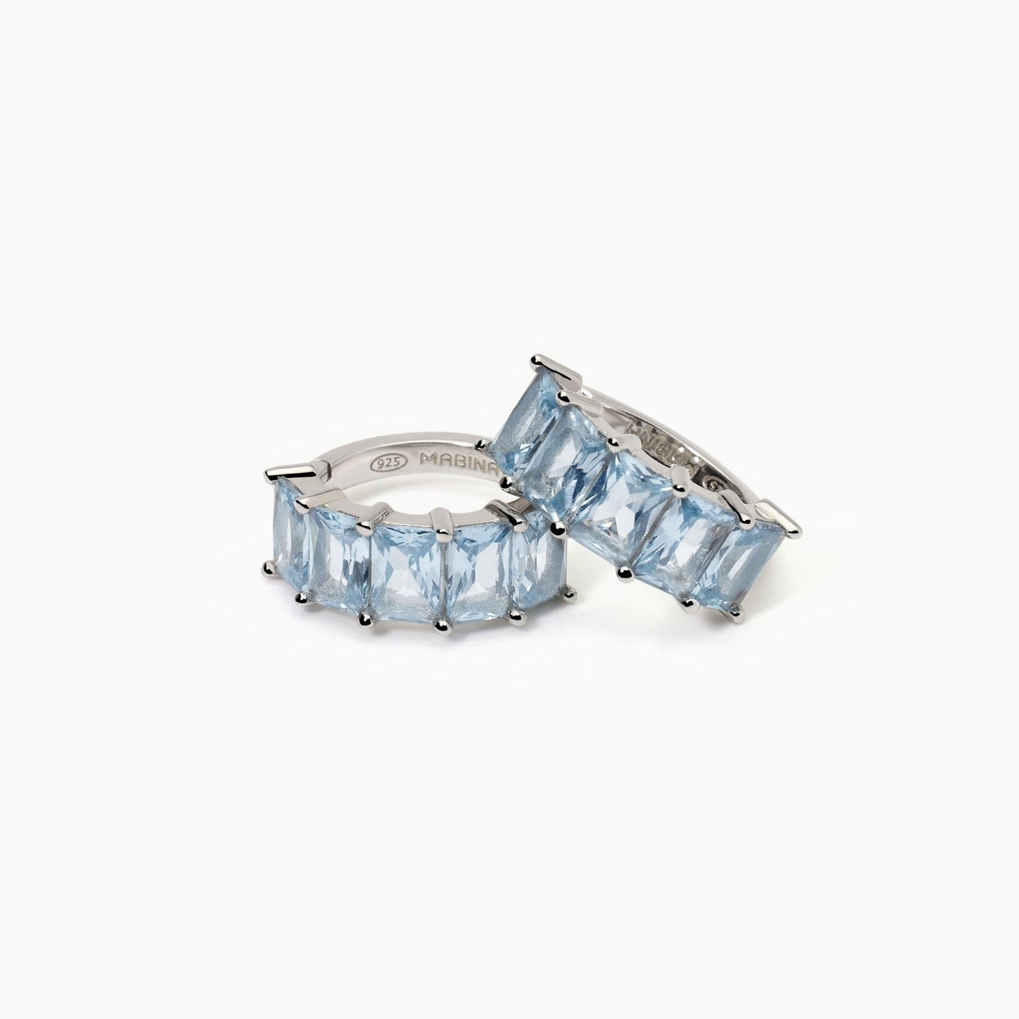 Orecchini in argento con acquamarina sintetica VALENTINA MABINA 563752