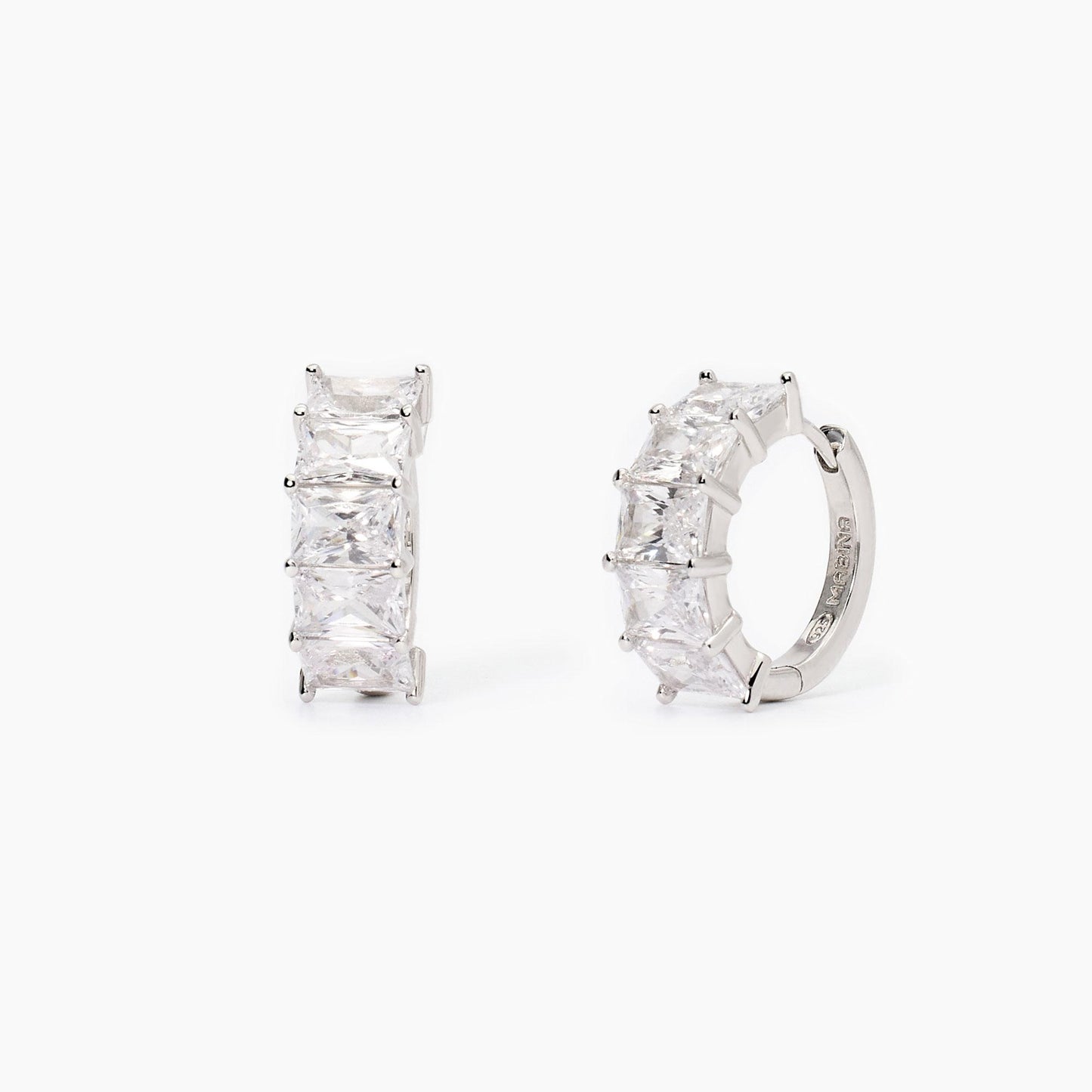 Orecchini in argento con zirconi baguette VALENTINA MABINA 563753