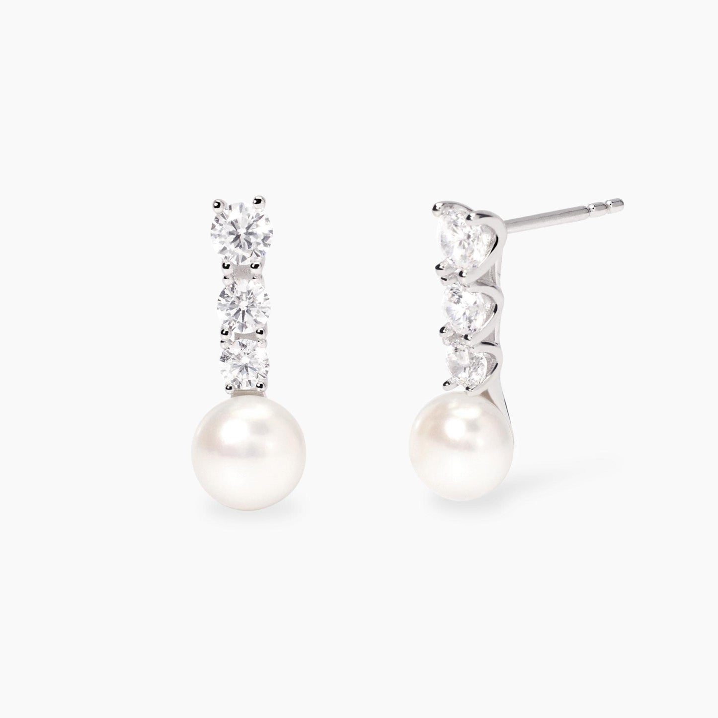 Orecchini Mabina con zirconi e perle coltivate JULIETTE 563926