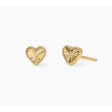 Orecchini a lobo in argento dorato con cuore VOILÀ 563981 Mabina