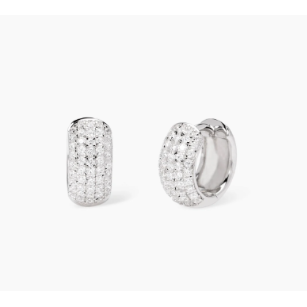 Orecchini a cerchietto con pavé di zirconi GREAT 563982 Mabina
