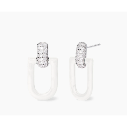 Orecchini pendenti bianchi con zirconi ROMA 563986 Mabina