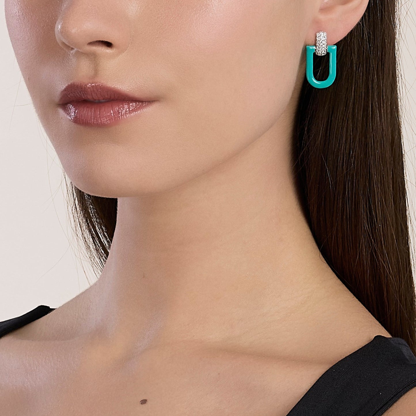 Orecchini pendenti turchese con zirconi ROMA 563987 Mabina