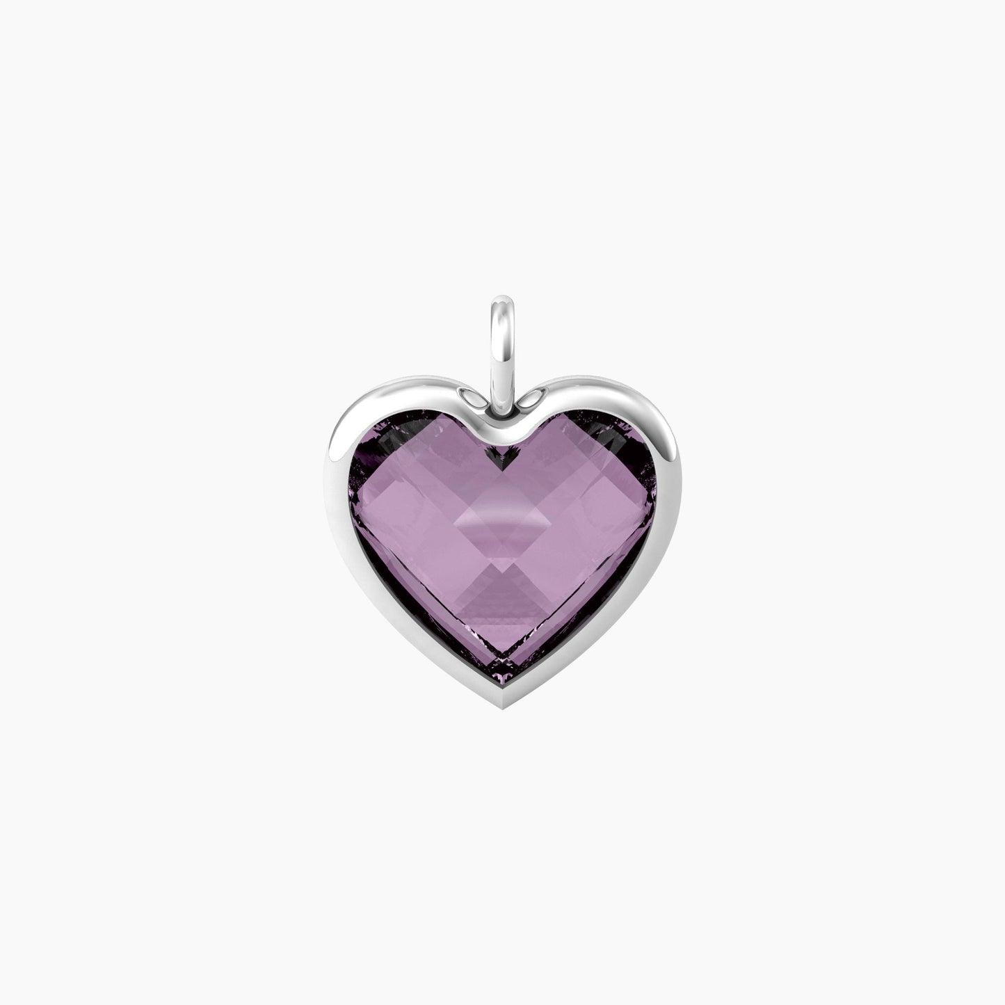 Ciondolo grande a cuore in glass viola ENERGIA | VITA 741088 Kidult by You