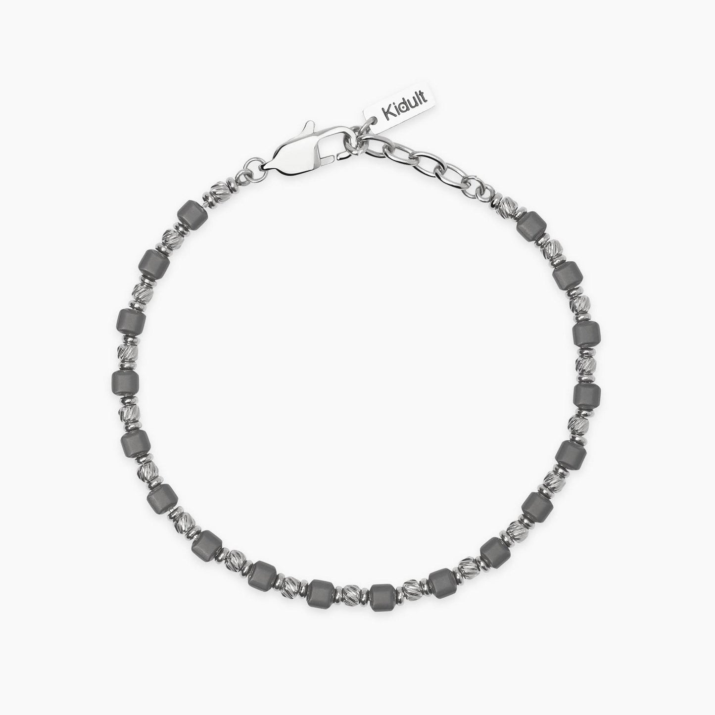 Bracciale Kidult Uomo in acciaio ed ematite 831123