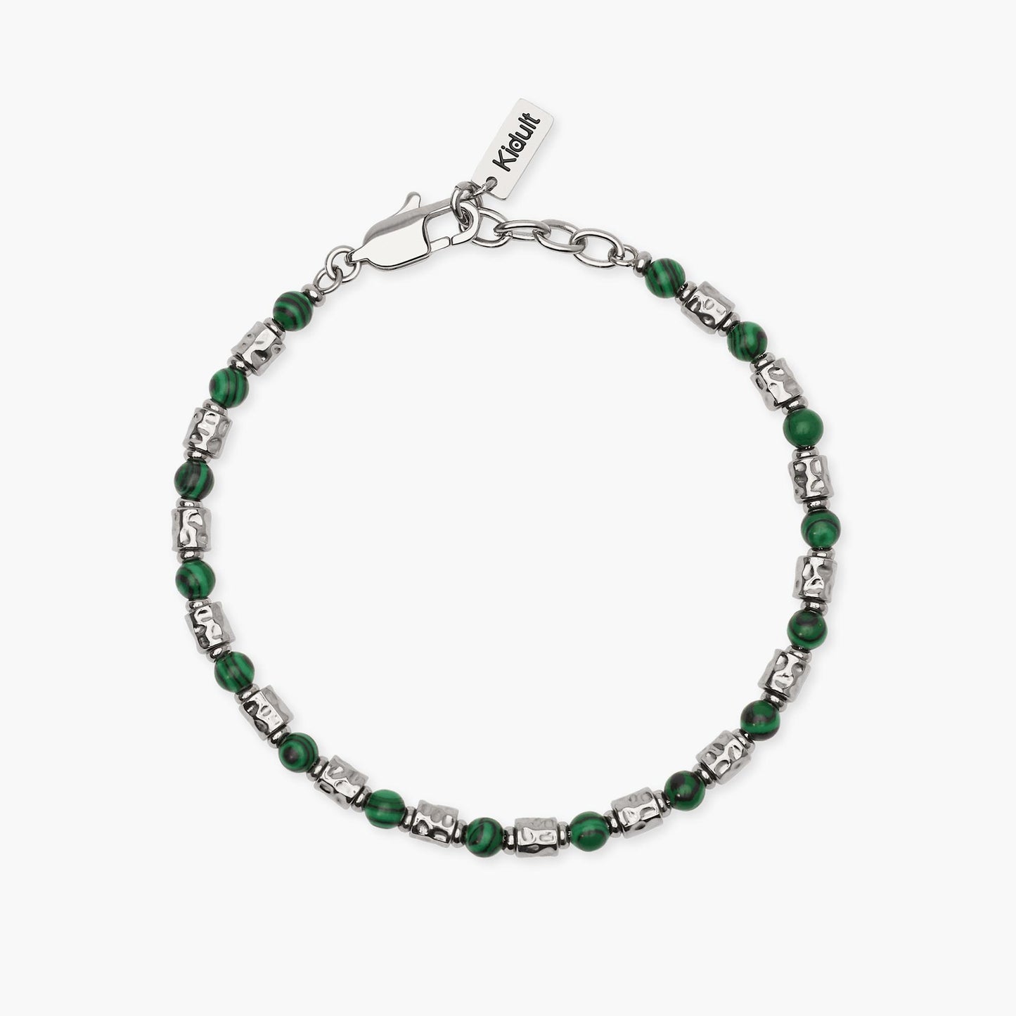 Bracciale Kidult Uomo in acciaio e malachite sintetica 831163