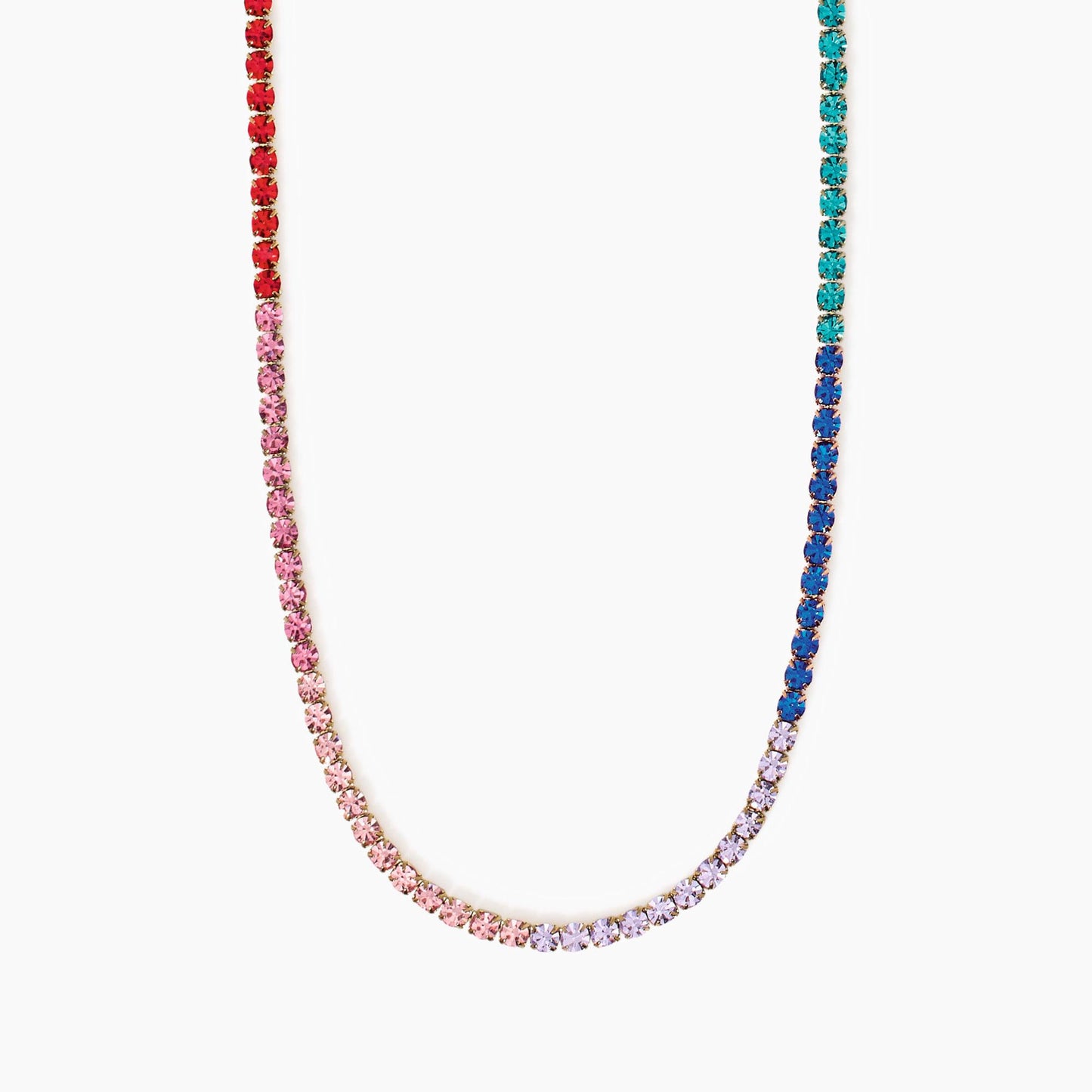 Girocollo dorato cristalli multicolor 851017 Kidult Style