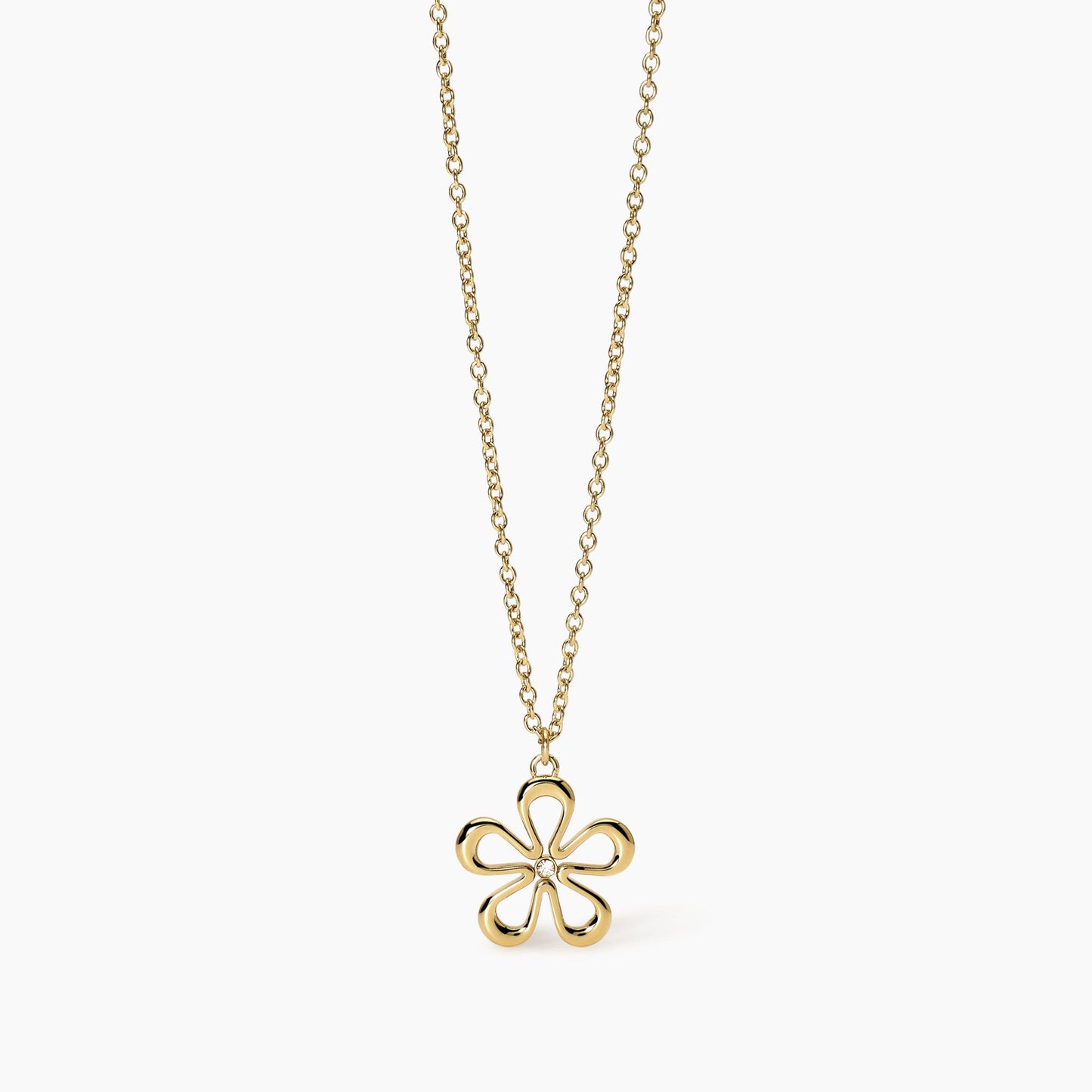 Girocollo in acciaio dorato con fiore 851028 Kidult Style