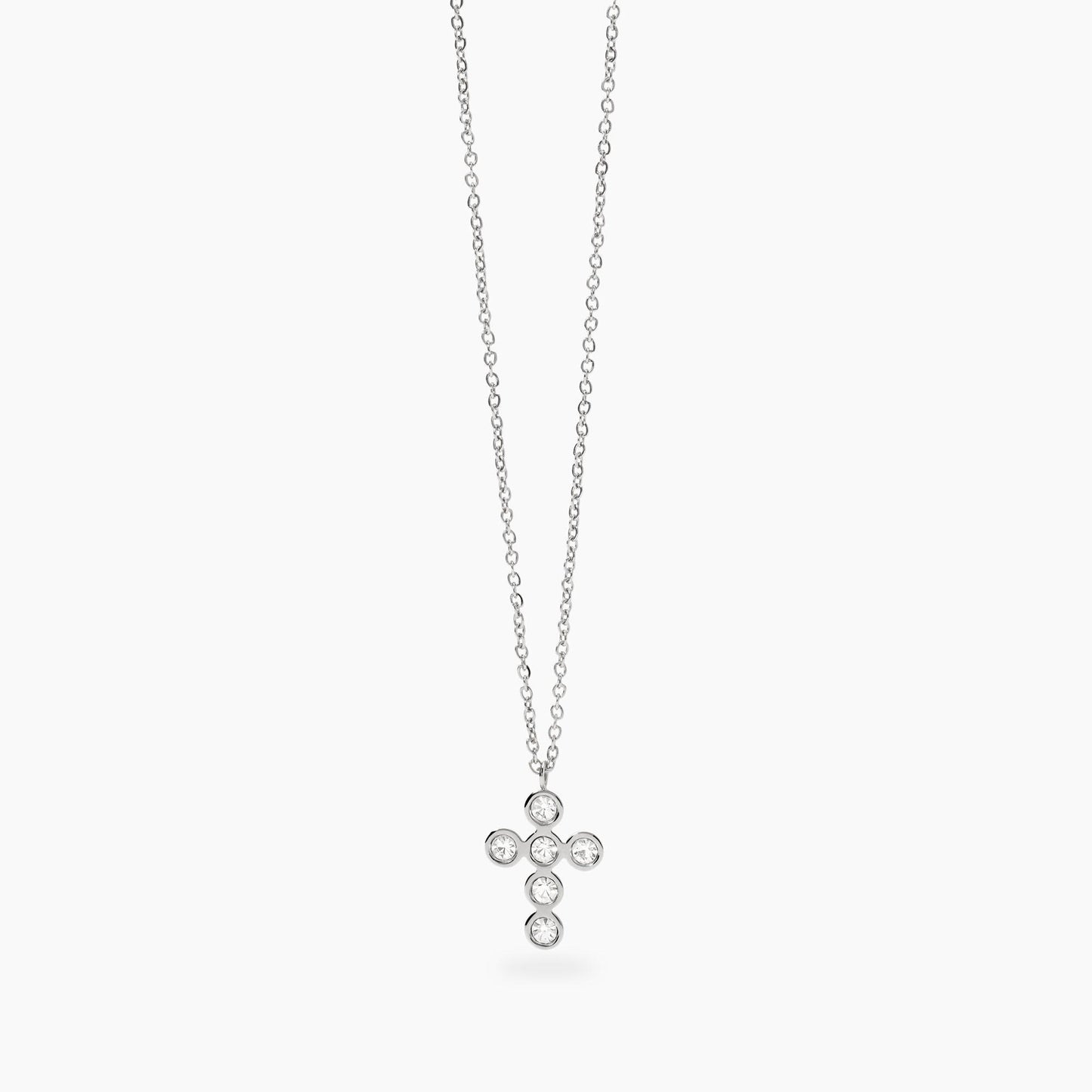 Collana Kidult Style con croce in cristalli 851043