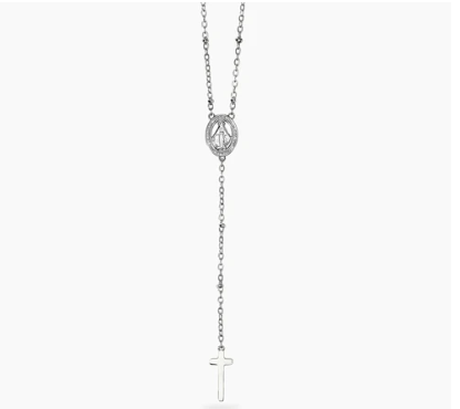 Collana Kidult Style Madonnina e pendente croce 851148