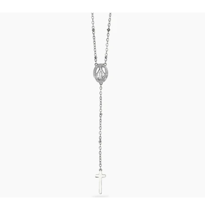 Collana Kidult Style Madonnina e pendente croce 851148