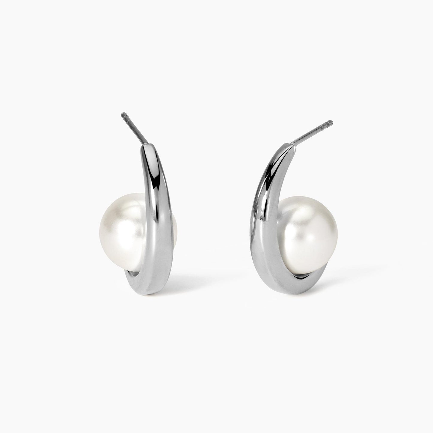 Orecchini semicerchio con perle conchiglia 861052 Kidult Style