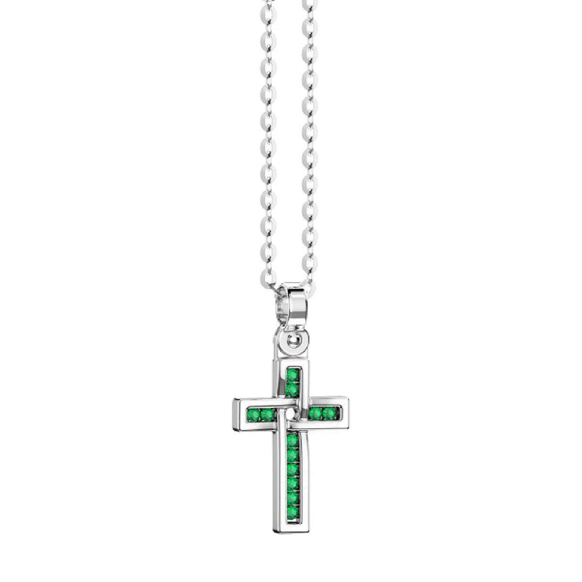 Collier croix en argent pour homme Esc216-ve
