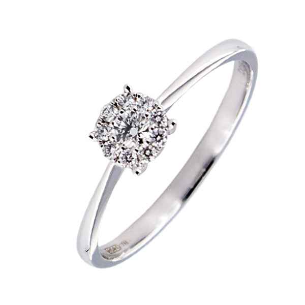 Anello solitario in oro bianco e diamanti Giorgio Visconti ABX13818C