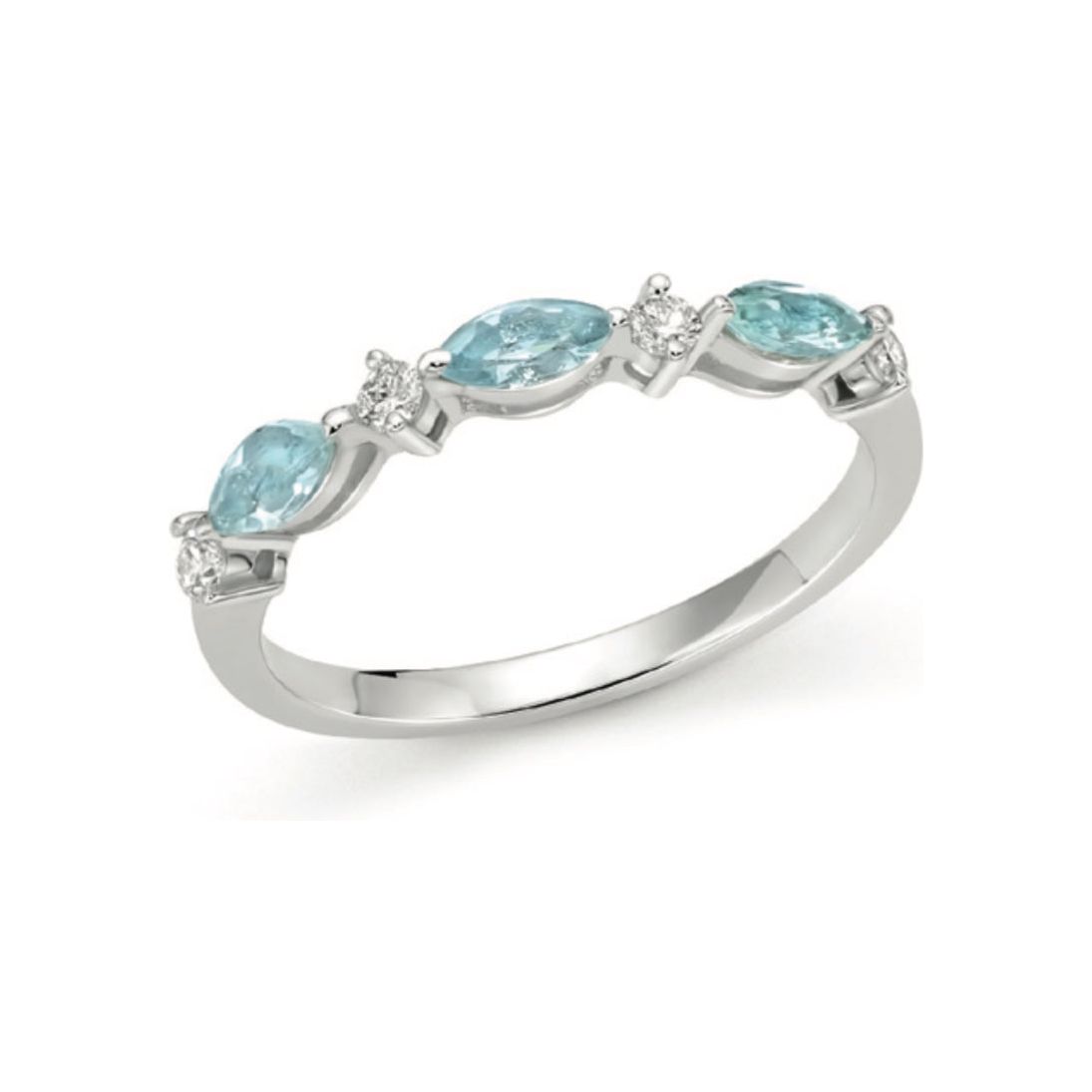 Anello DonnaOro in oro con diamanti e acquamarina LAA12358.002