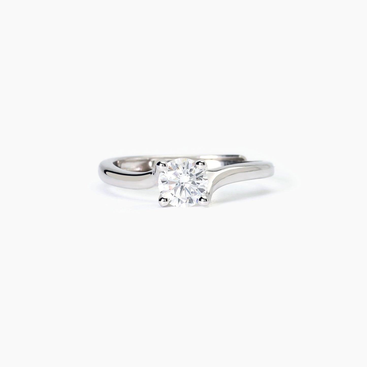Anello solitario in argento rodiato con zircone SOLITAIRE 523398 Mabina
