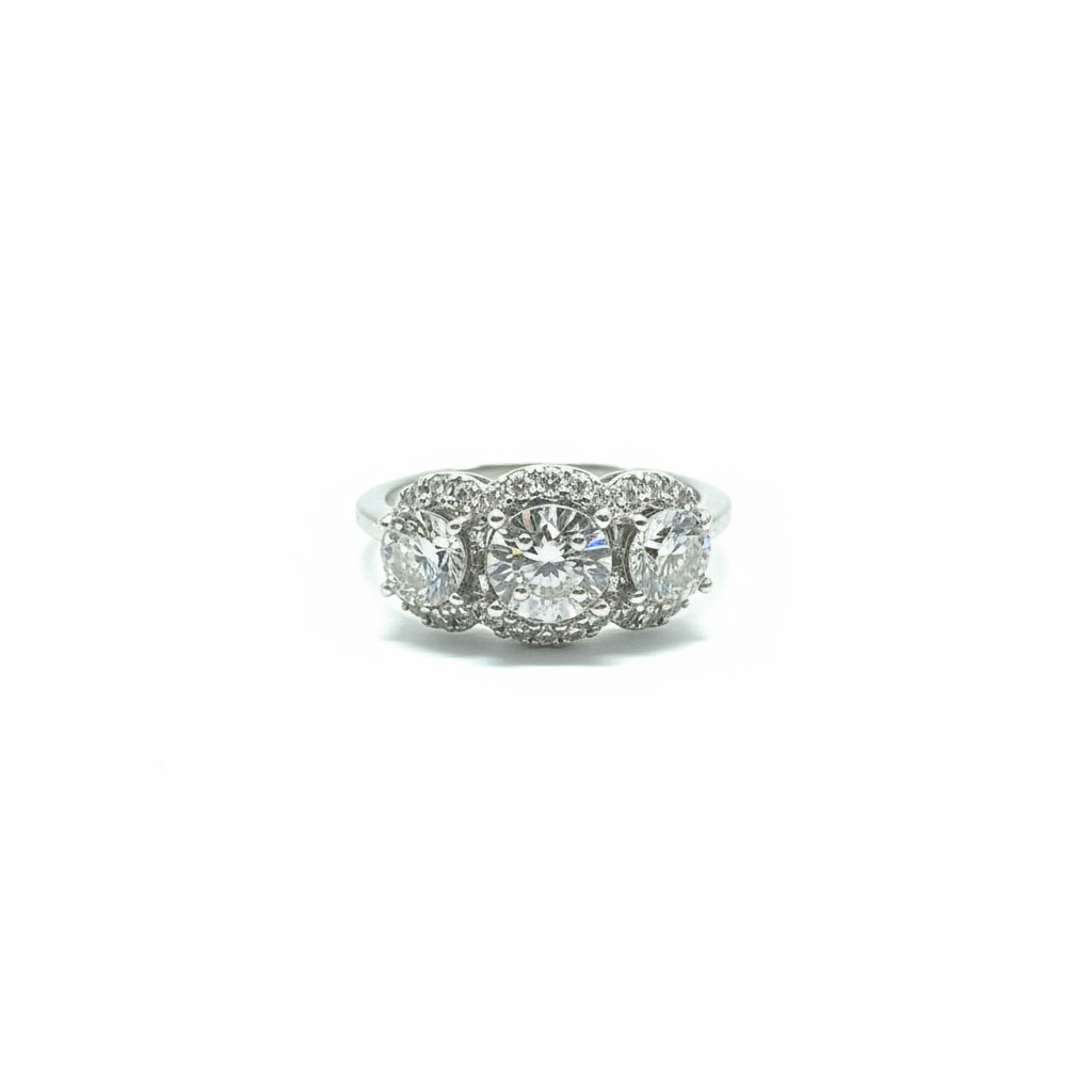 Anello trilogy con dischetti diamantati DFAF5621.054 DonnaOro