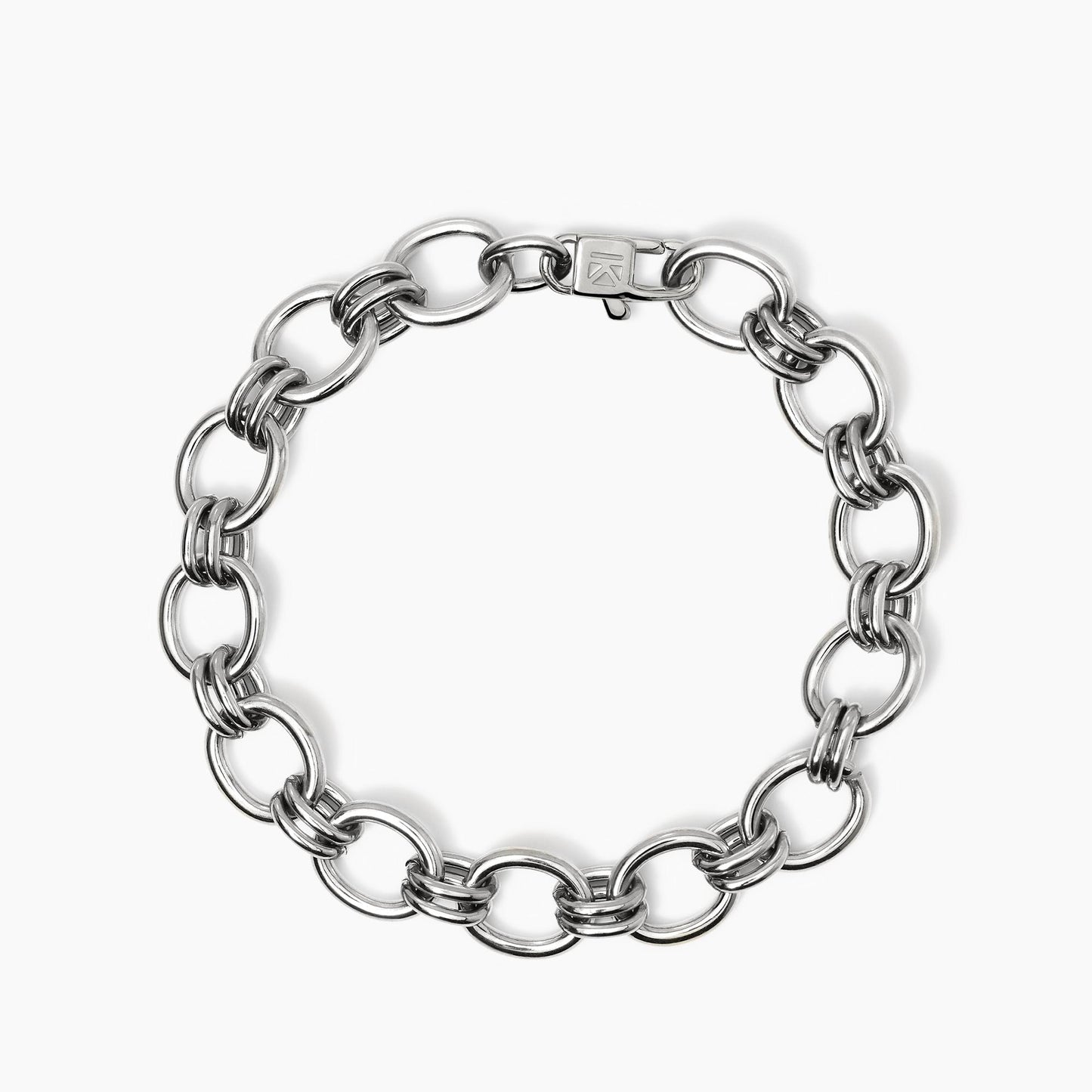Bracciale in acciaio con catena larga Kidult Style 831041