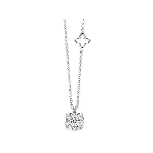 Light Gray GIROCOLLO RECARLO NODO D'AMORE ORO BIANCO DIAMANTI P04PX988/020