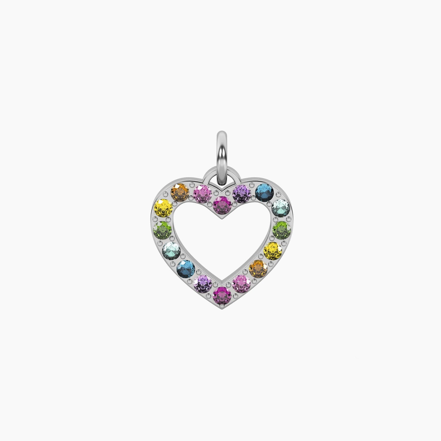 Ciondolo cuore con cristalli colorati Cuore | felicità Kidult by You 741141