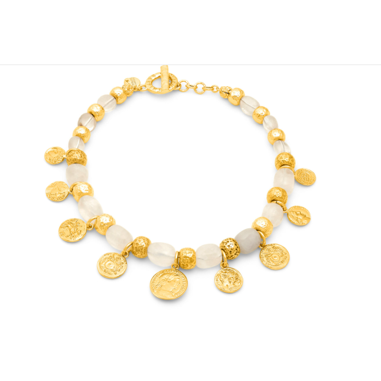 Collana Crystal monete in bronzo dorato N0028 Giovanni Raspini