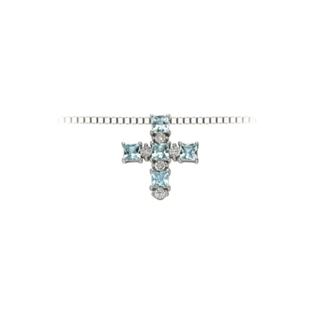 Collana DonnaOro Croce Acquamarina - LPA12092.002