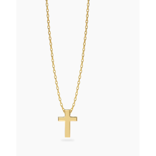 Collana da uomo in argento dorato con croce MYSTICAL Mabina 553874